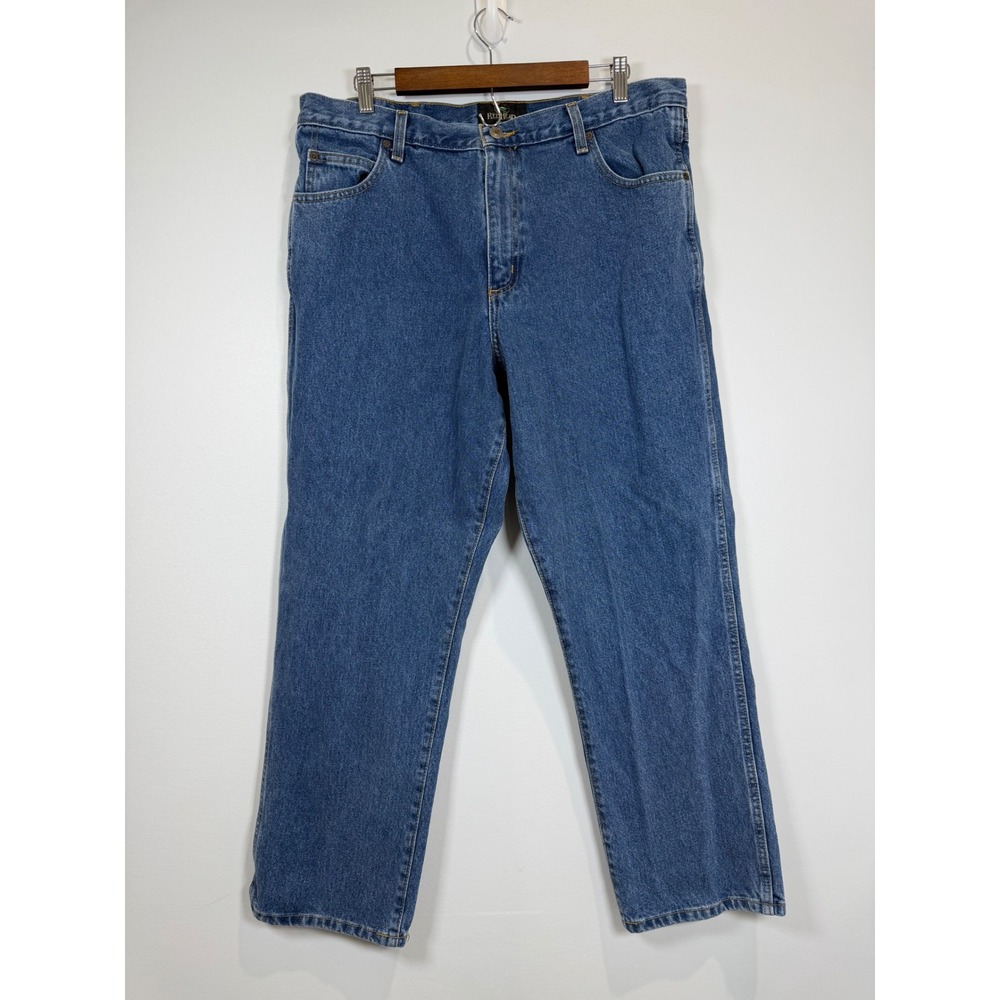 RedHead Mens Classic Fit Straight Leg Blue Denim‎ Jeans 38x30 Medium Wash Cotton